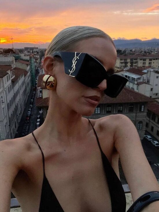 Saint Laurent SLM119 BLAZE 001 Butterfly Sunglasses - Black main image 7